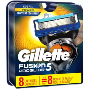 GILLETTE BLADES FUSION PROGLIDE POWER 8S - EUROPEAN