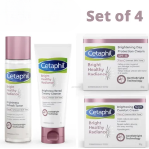 CETAPHIL Bright Healthy Radiance Skincare Set Cleanser, Toner Day & Night Cream