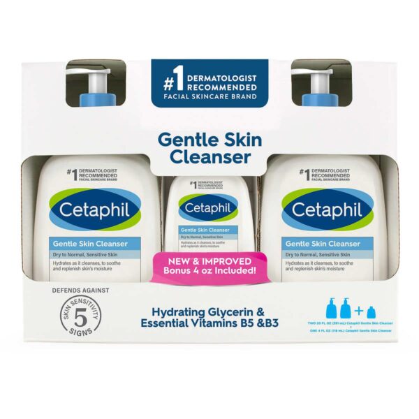 Cetaphil Gentle Skin Cleanser 2x20oz + 4oz Bonus